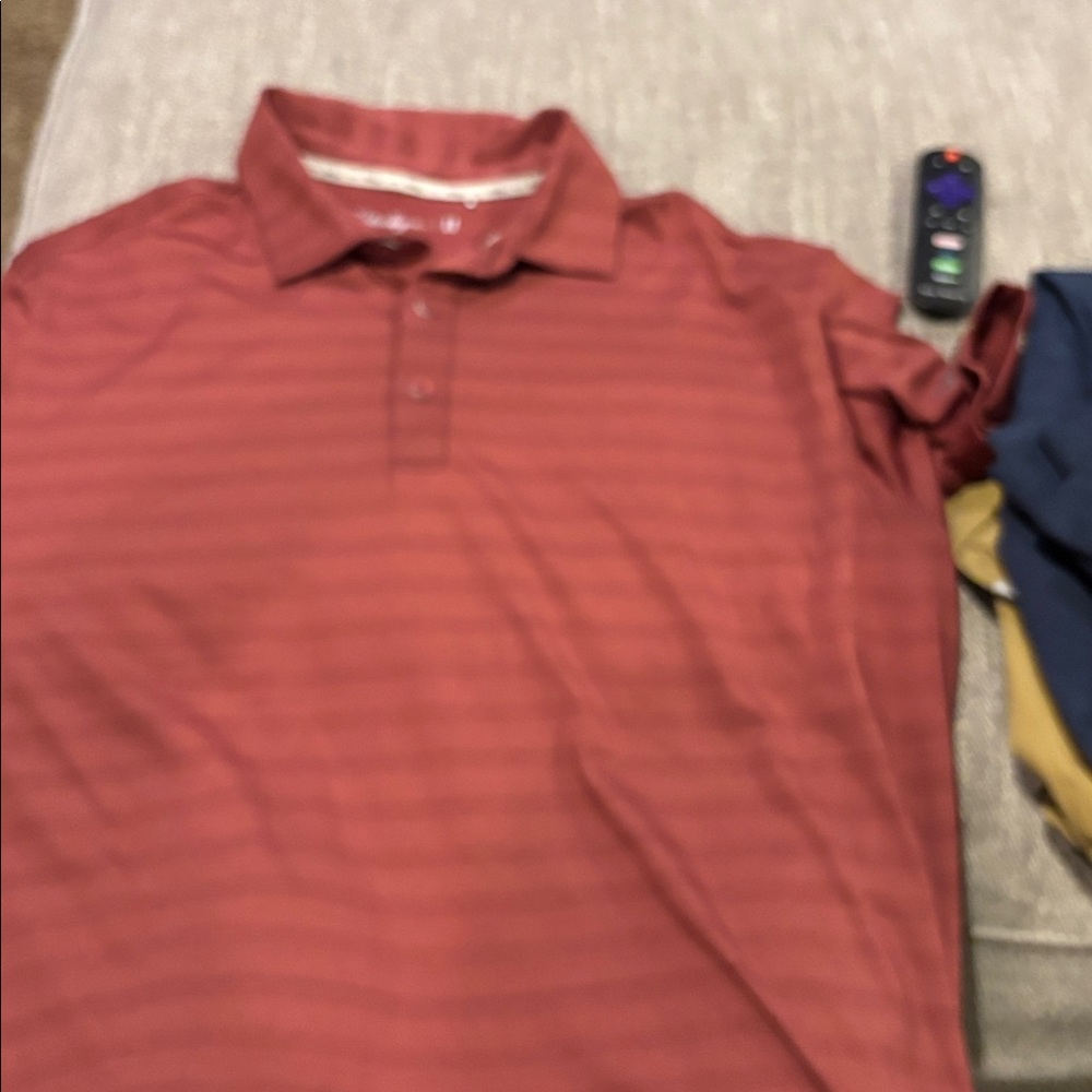 Walter Hagen Maroon Striped Polo